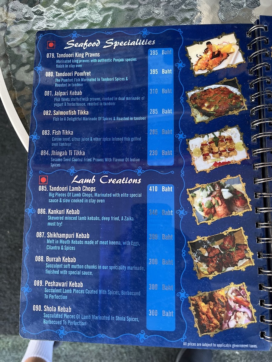 Zaika Indian restaurant Menu - Image 4